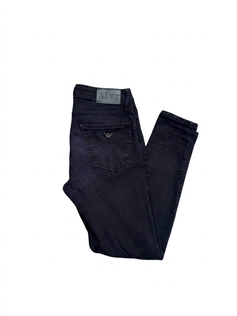 Armani Armani Jeans Black Skinny Distressed - Size 31 Size US 31 - 2 Thumbnail