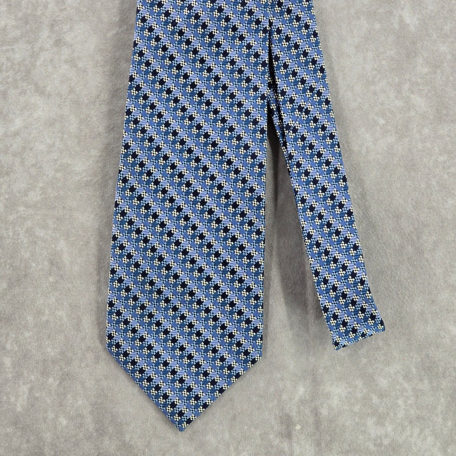 Other Porta Bella Blue Geometric 100% Silk Neck Tie NWOT Size 30 - 2 Thumbnail