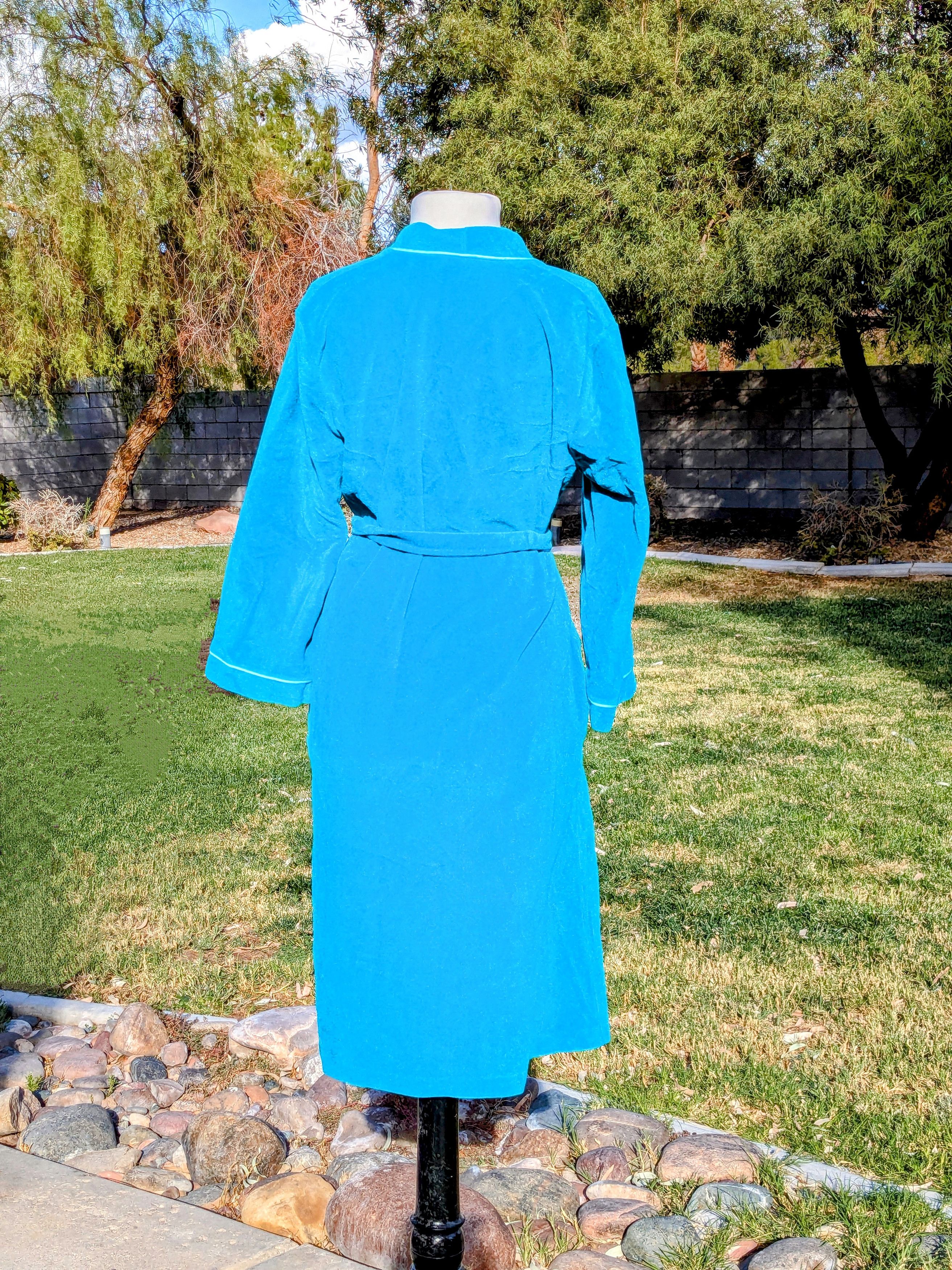 Vintage Velour Vanity Fair Sleepwear Night Bath Polyester Robe Size S / US 4 / IT 40 - 3 Thumbnail