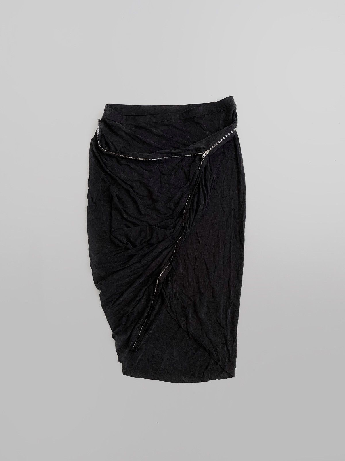 The kooples avant-garde zip midi skirt