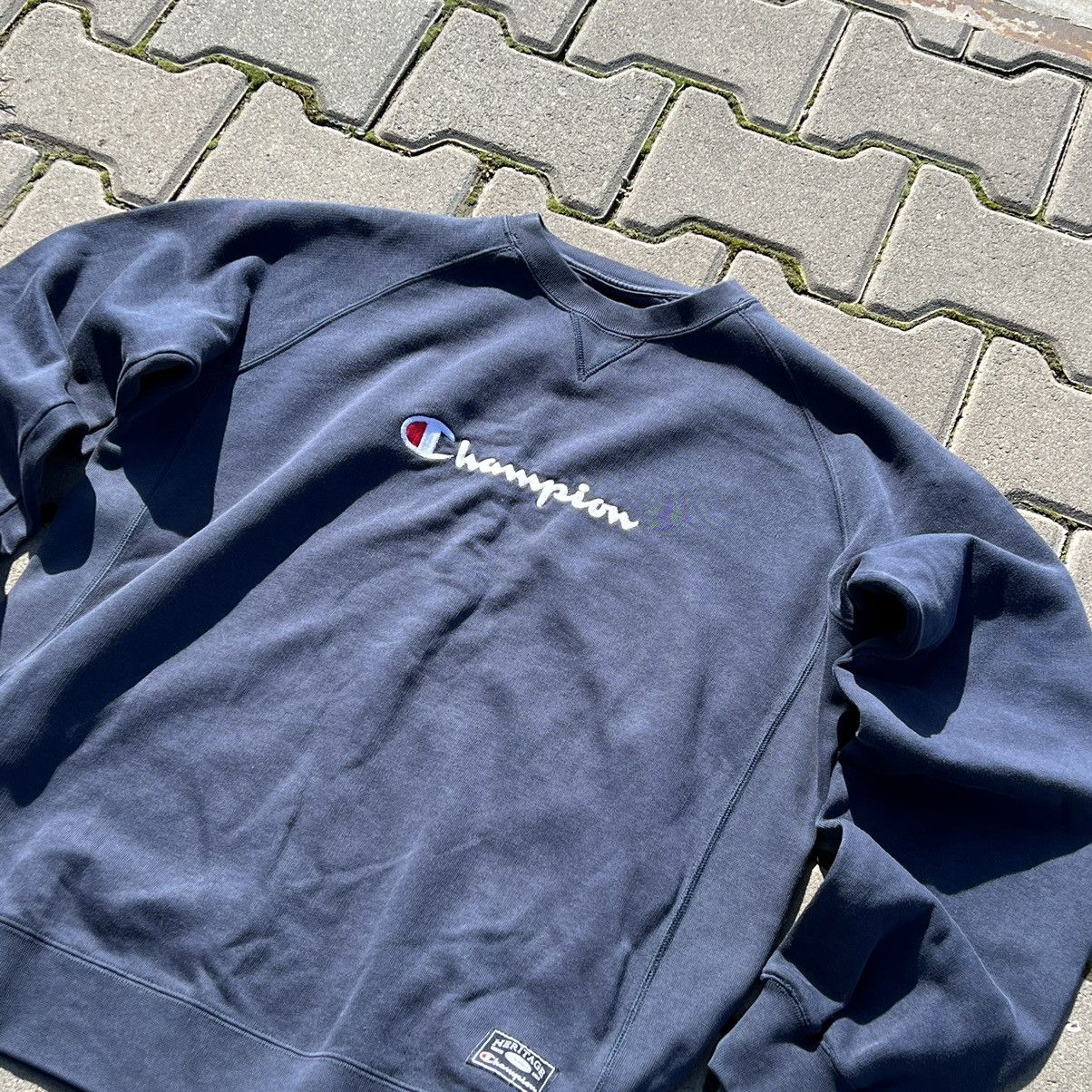 Champion × Vintage Champion Vintage Big Logo Y2K SK8 Longsleeve Sweatshirt Size US XL / EU 56 / 4 - 2 Thumbnail