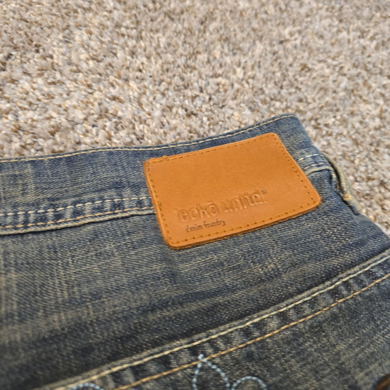 Ecko Unltd. NWT DS Y2K Vintage Ecko Unltd Baggy Jean Shorts Embroidered Size US 40 / EU 56 - 5 Thumbnail