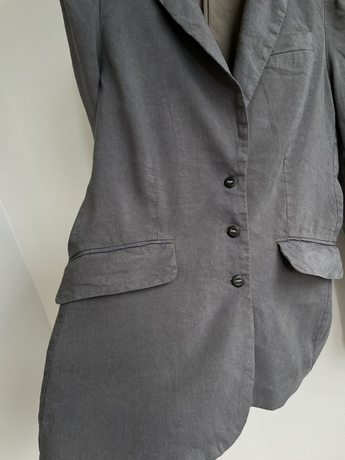 hannes roether Hannes Roether Silk Linen Blazer Coat Three Button Size M / US 6-8 / IT 42-44 - 11 Thumbnail