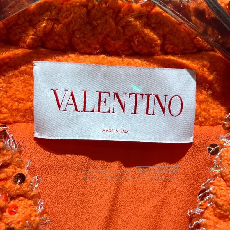 Valentino Valentino Orange tweed sequin Chanel-style shorts jacket Size S / US 4 / IT 40 - 6 Thumbnail