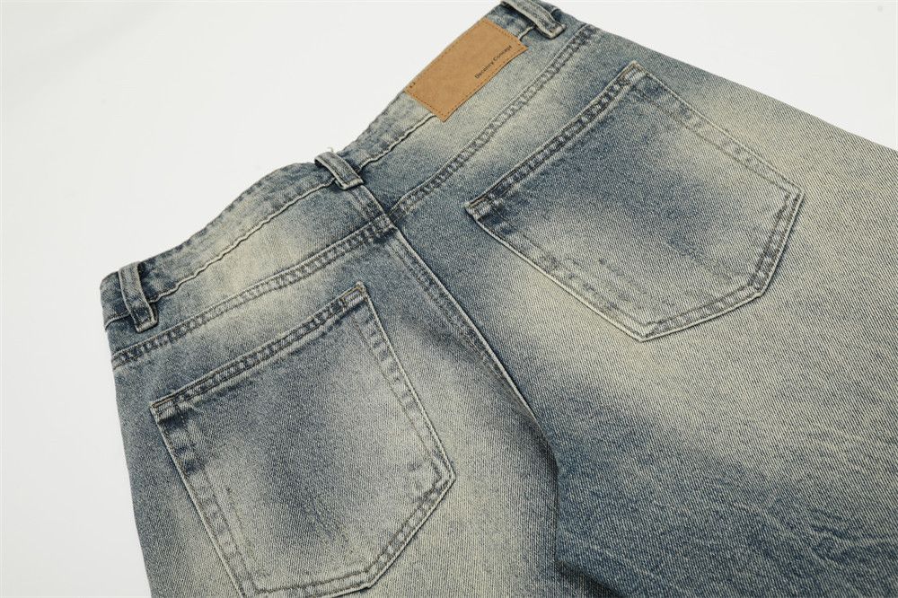 Jean Men's loose retro punk washed distressed scimitar jeans Size US 32 / EU 48 - 5 Thumbnail