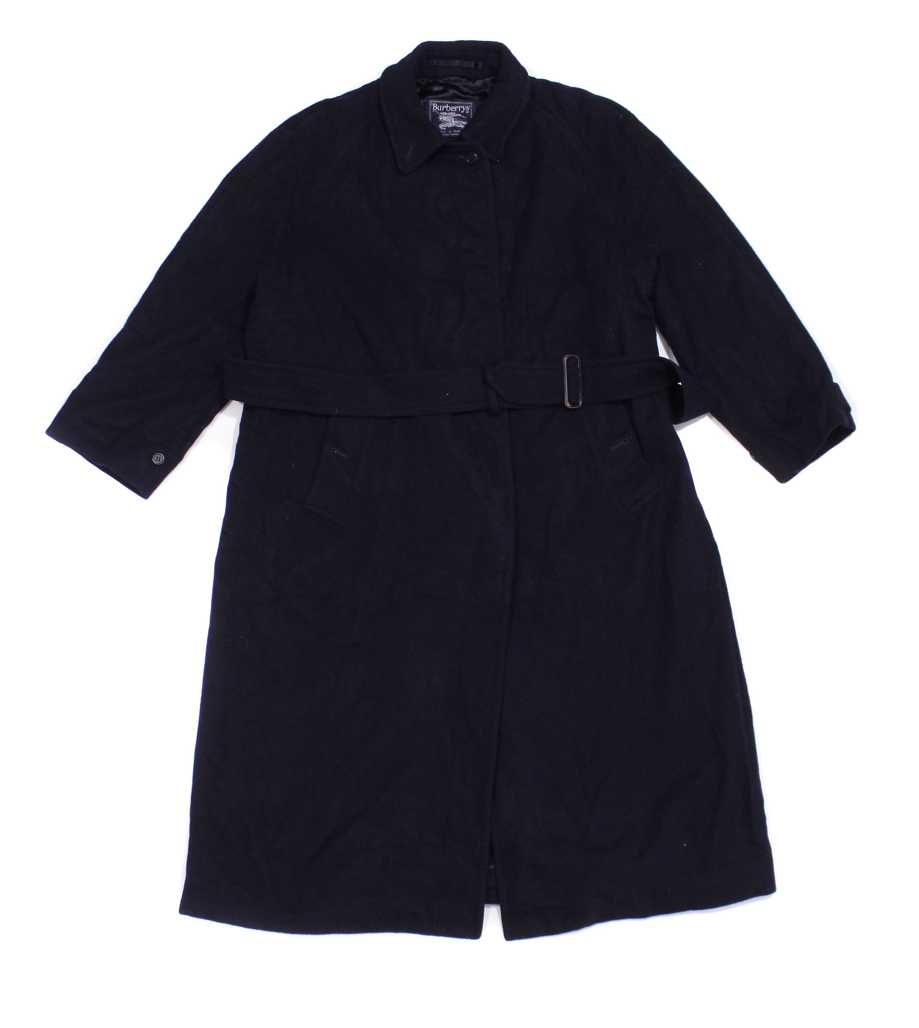 Burberry 90S Nova Check Wool Alpaca Overcoat Vintage Size XL / US 12-14 / IT 48-50 - 1 Thumbnail