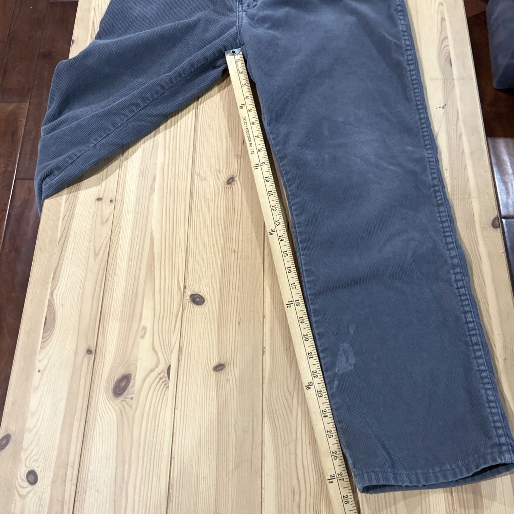 Dickies VINTAGE Dickies Khaki Gray Corduroy Pants 36x30 Men Straight 5-Pocket Denim Skater 80s 90s Grunge Outdoor Clothing Mens Size US 36 / EU 52 - 4 Thumbnail