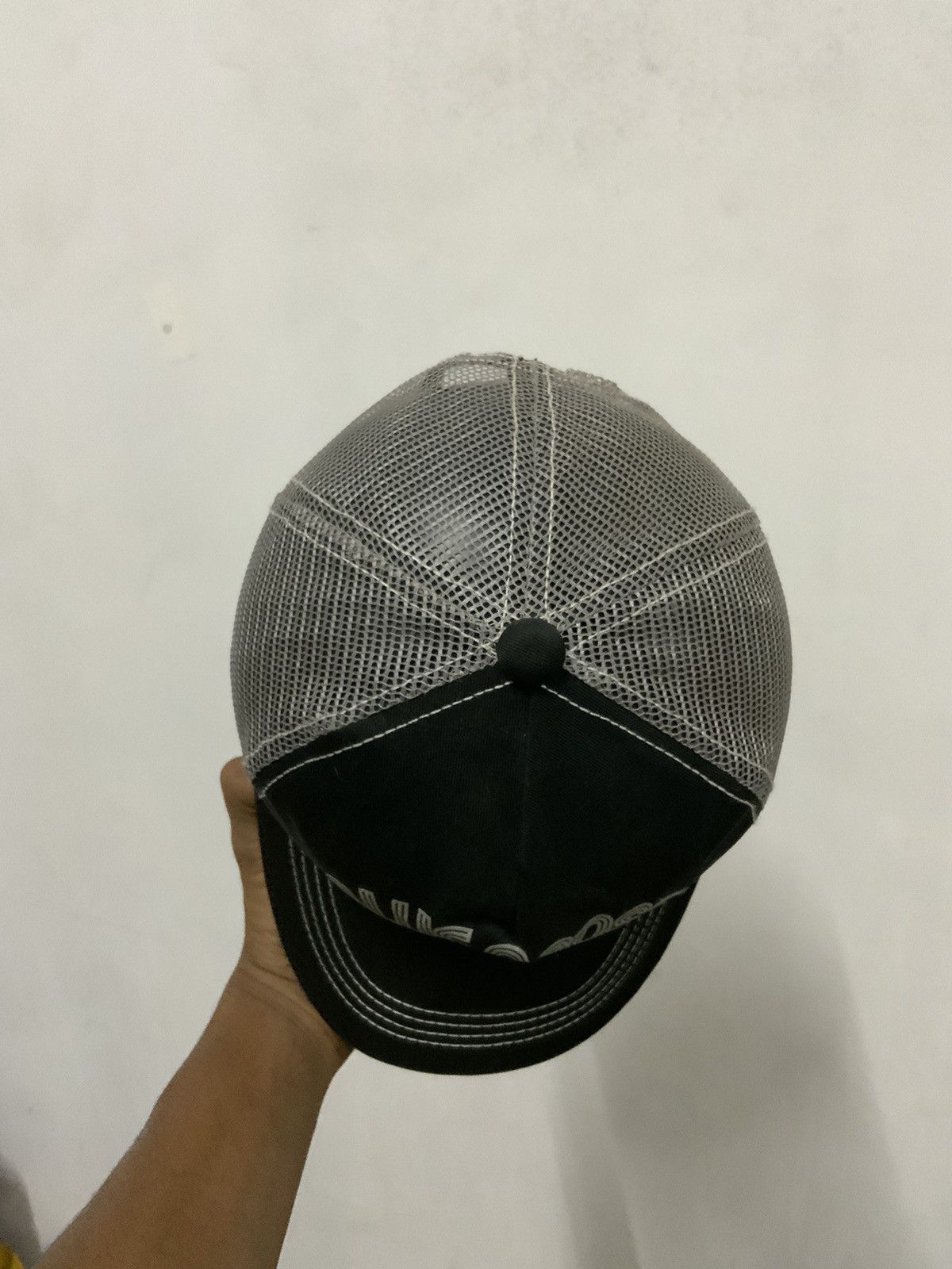 Japanese Brand Blue Cross Skull Trucker Hat Size ONE SIZE - 6 Thumbnail