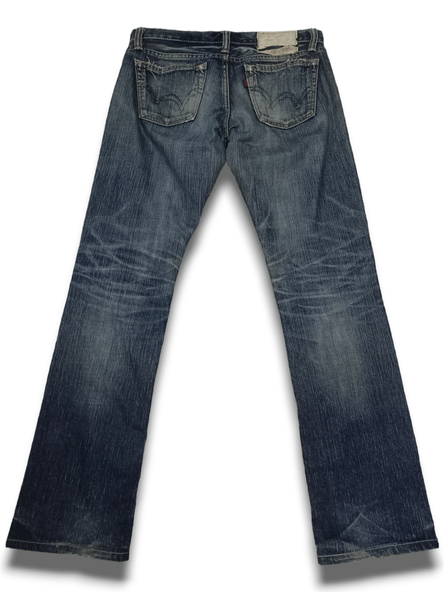 Edwin Vintage Japanese Edwin 503 Mudwash Ripped Jeans 30x29 Size 30" / US 8 / IT 44 - 2 Thumbnail