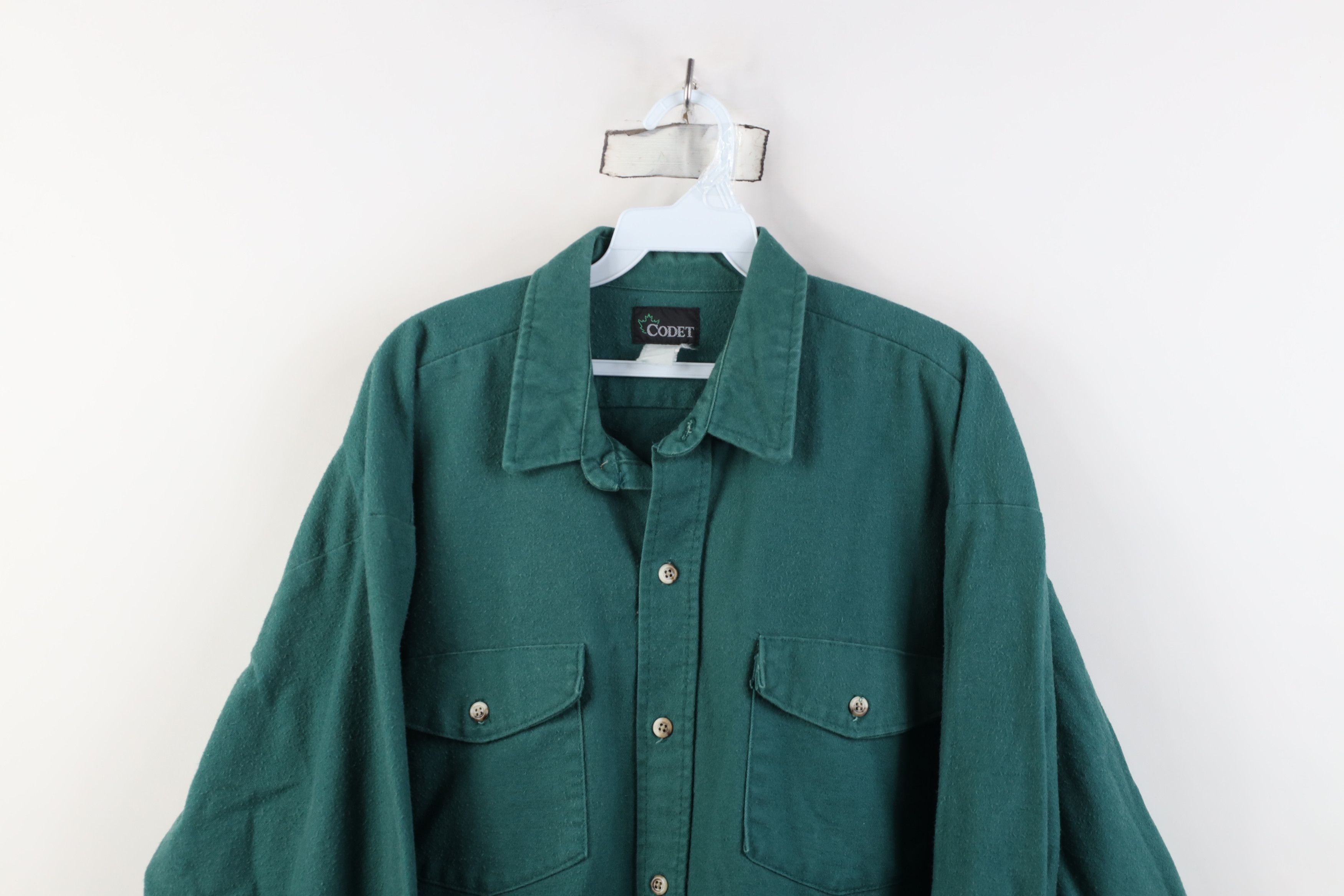 Vintage Vintage 90s Streetwear Heavyweight Chamois Button Shirt Size US XXL / EU 58 / 5 - 2 Thumbnail