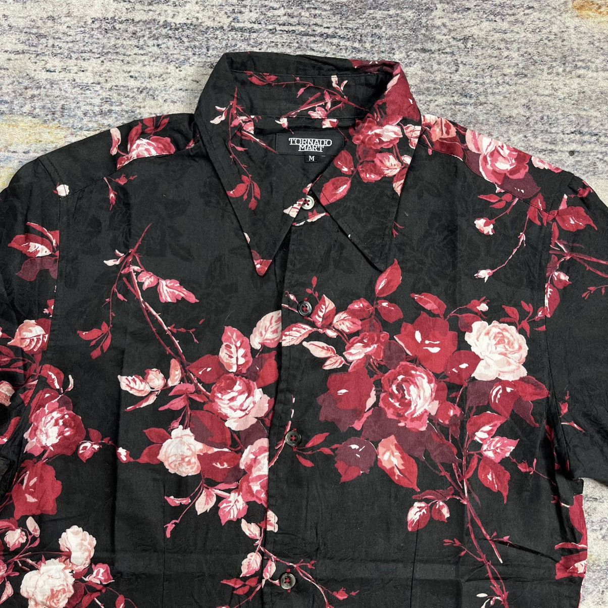 Tornado Mart Tornado Mart Japan flower jacquard button up shirt Size US M / EU 48-50 / 2 - 3 Thumbnail