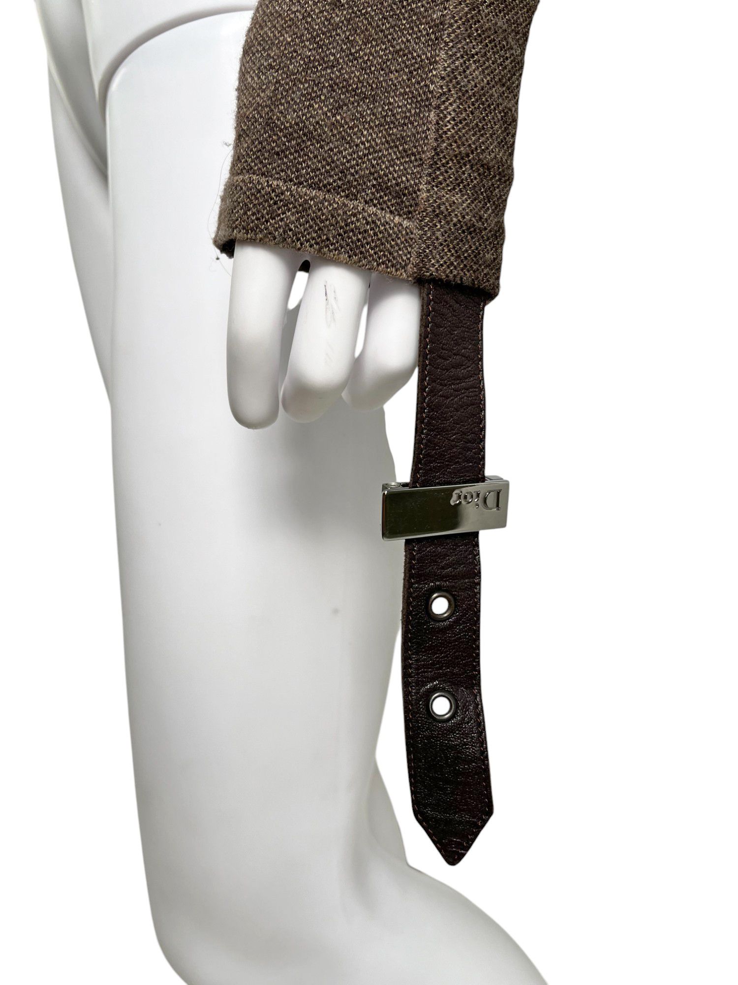 Dior by John Galliano F/W 2003 Brown Bondage Zipped Sweater Size L / US 10 / IT 46 - 10 Thumbnail