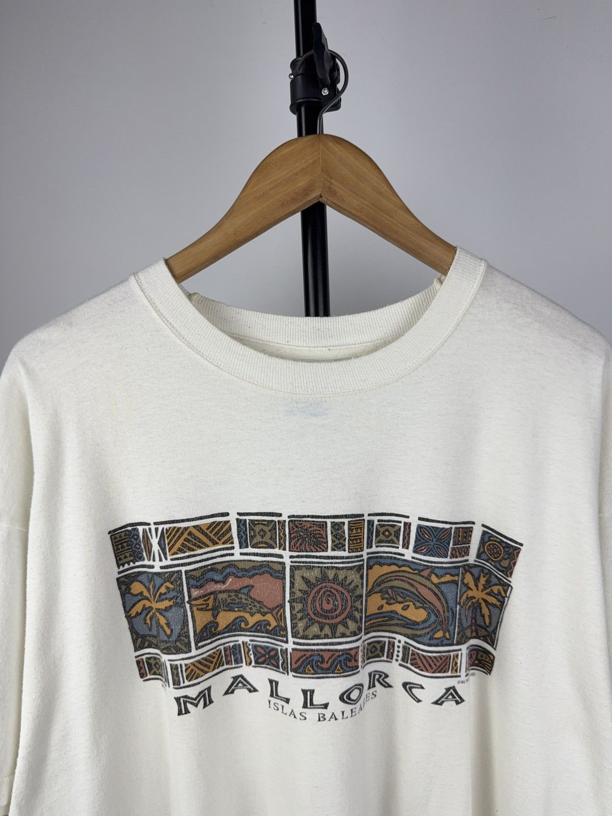 Vintage Vintage 90s Mallorca travel retro Graphic print Tee Shirt Size US XL / EU 56 / 4 - 2 Thumbnail