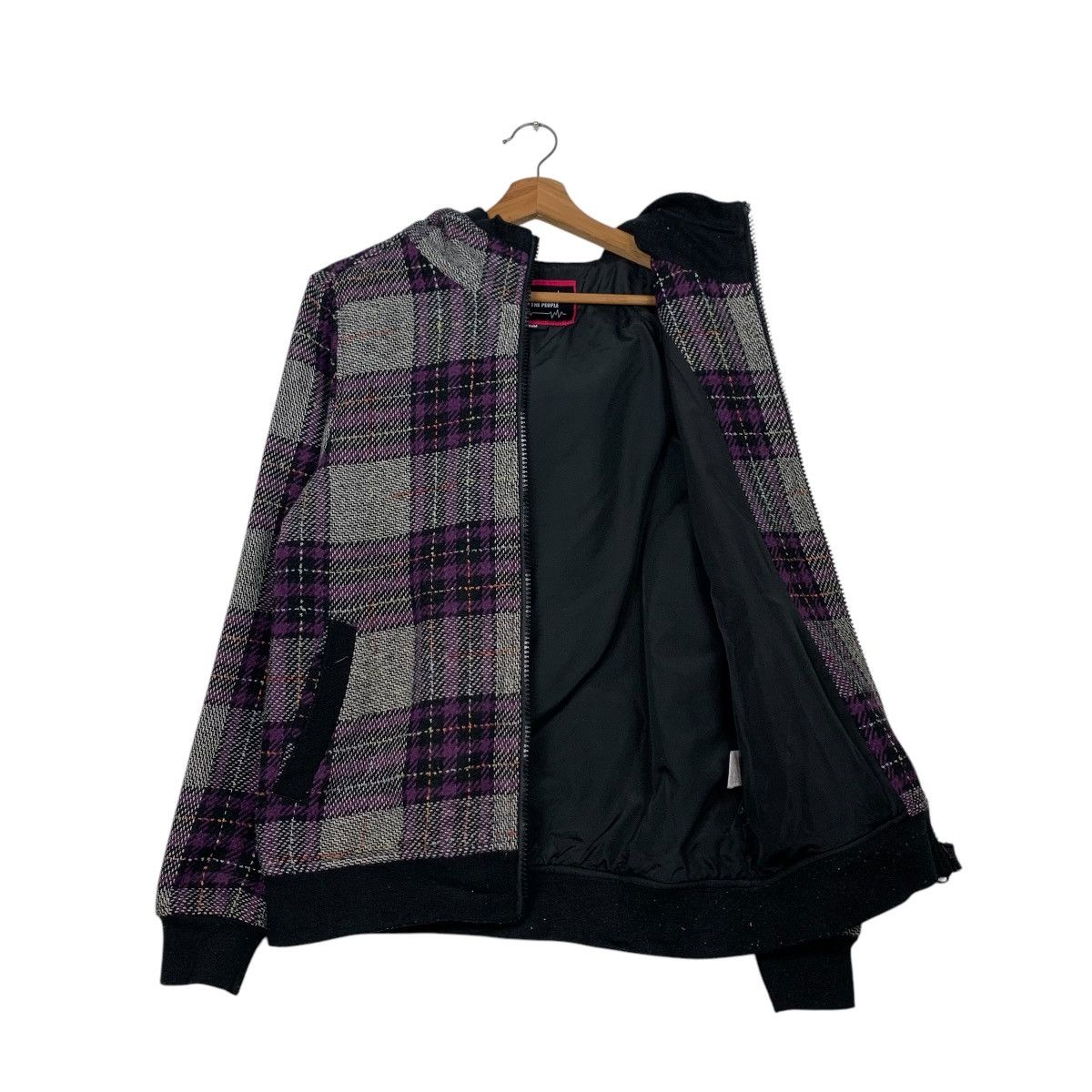 Japanese Brand POWER TO THE PEOPLE Checked Zipper Hoodie Jacket #2286-C101 Size US M / EU 48-50 / 2 - 10 Thumbnail