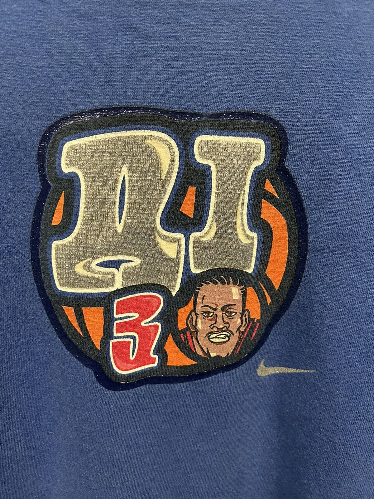 NBA × Nike × Vintage Allen Iverson 3 Rare Nike T-Shirt Size US XL / EU 56 / 4 - 2 Thumbnail