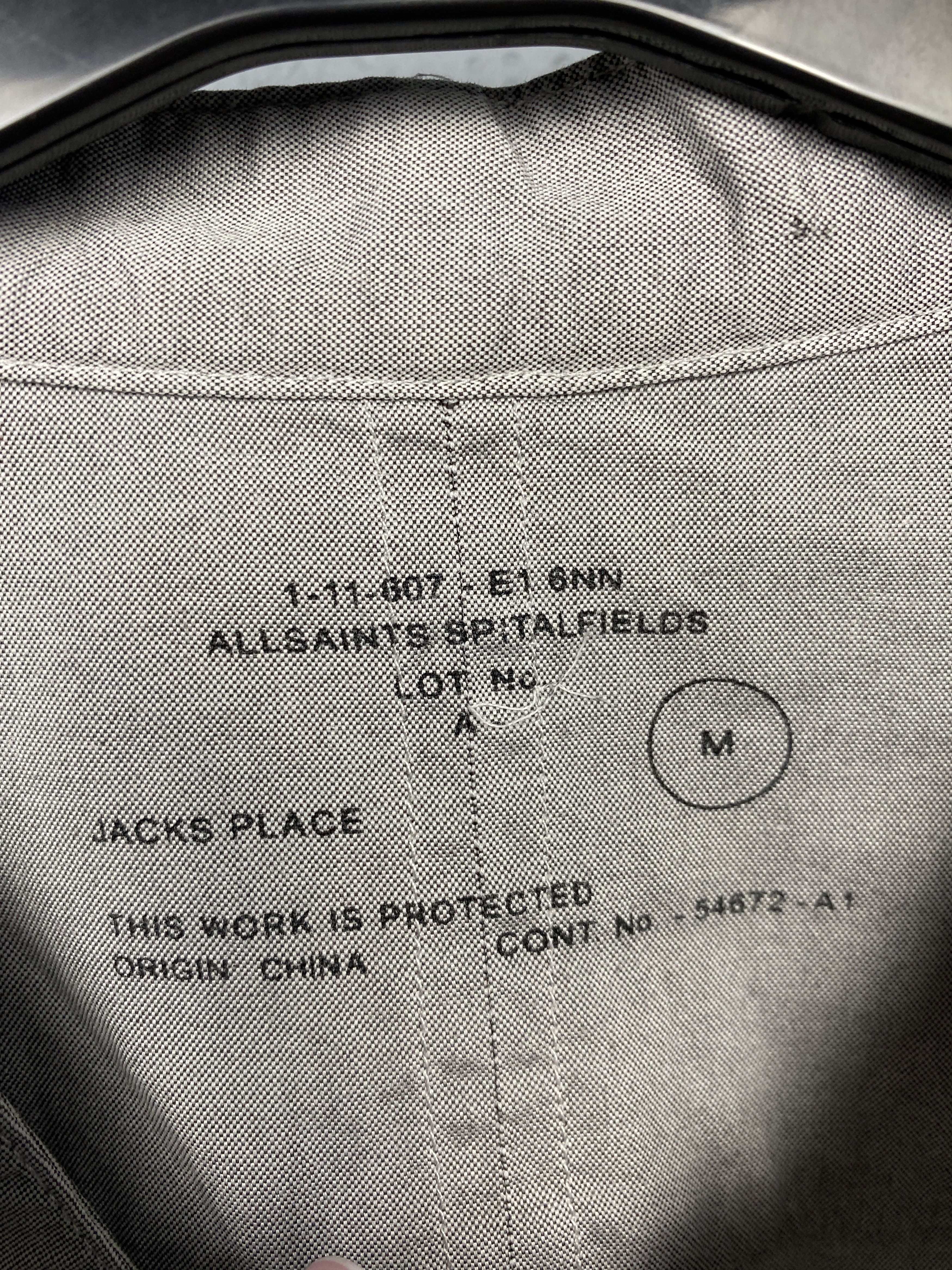 Allsaints Allsaints Vintage Mens Collarless Long Sleeve Shirt Size US M / EU 48-50 / 2 - 3 Thumbnail