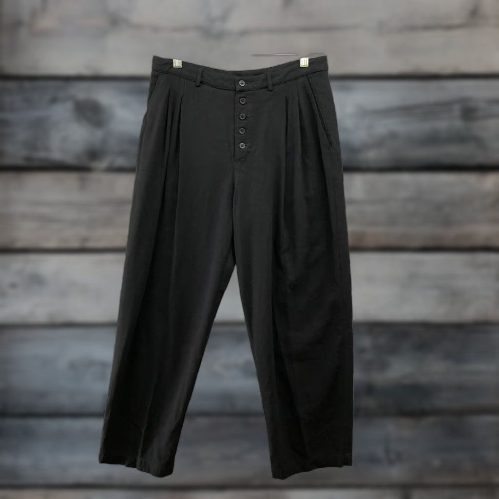 Topshop Topshop Dress Pants Womens Size 8 Black High Waisted Pleated Front Wide-Leg Slacks Size 30" / US 8 / IT 44 - 1 Thumbnail
