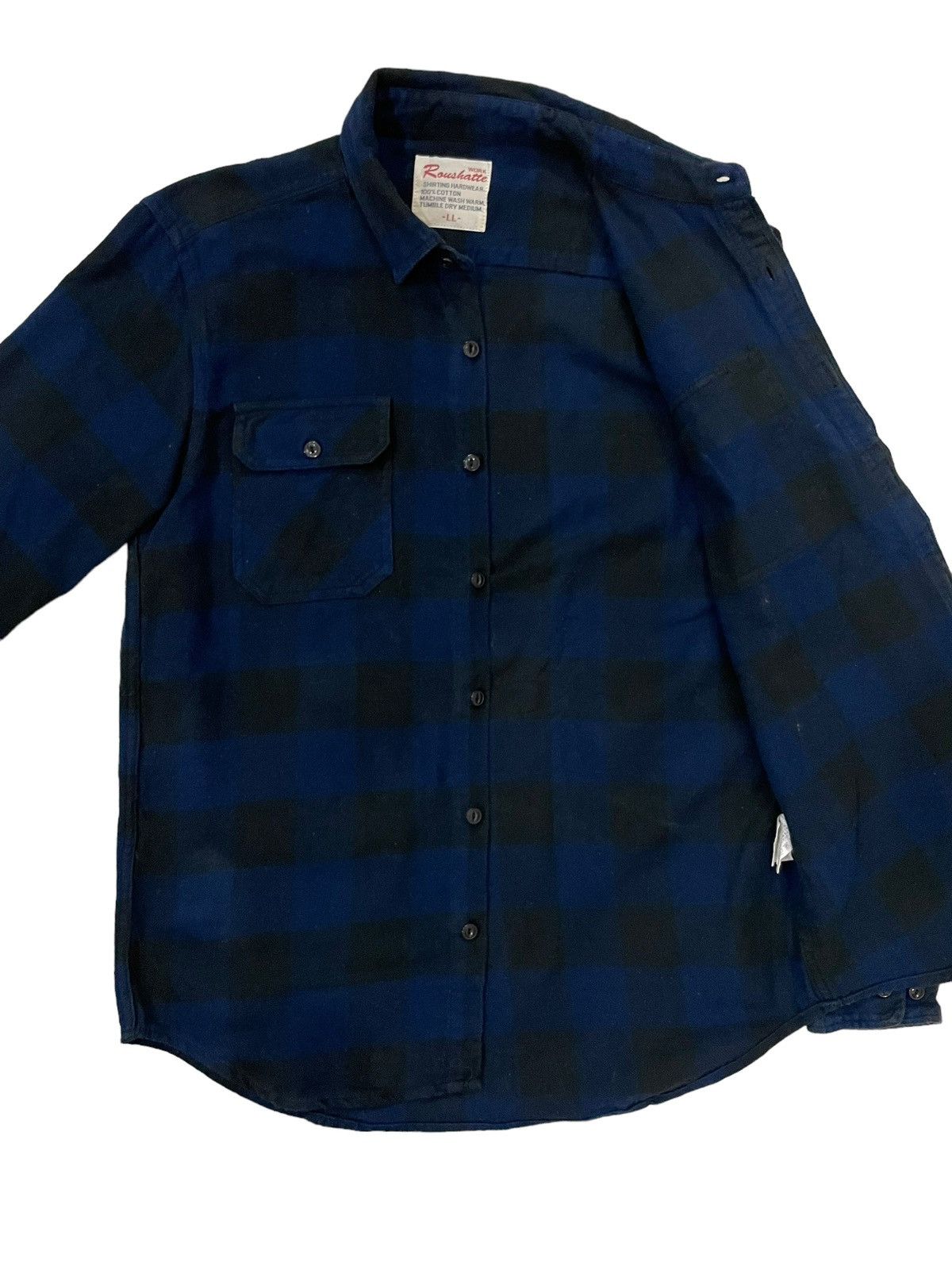 Flannel × Japanese Brand Vintage Roushatte Travis Scott Style Tartan Plaid Flannel Size US L / EU 52-54 / 3 - 7 Thumbnail