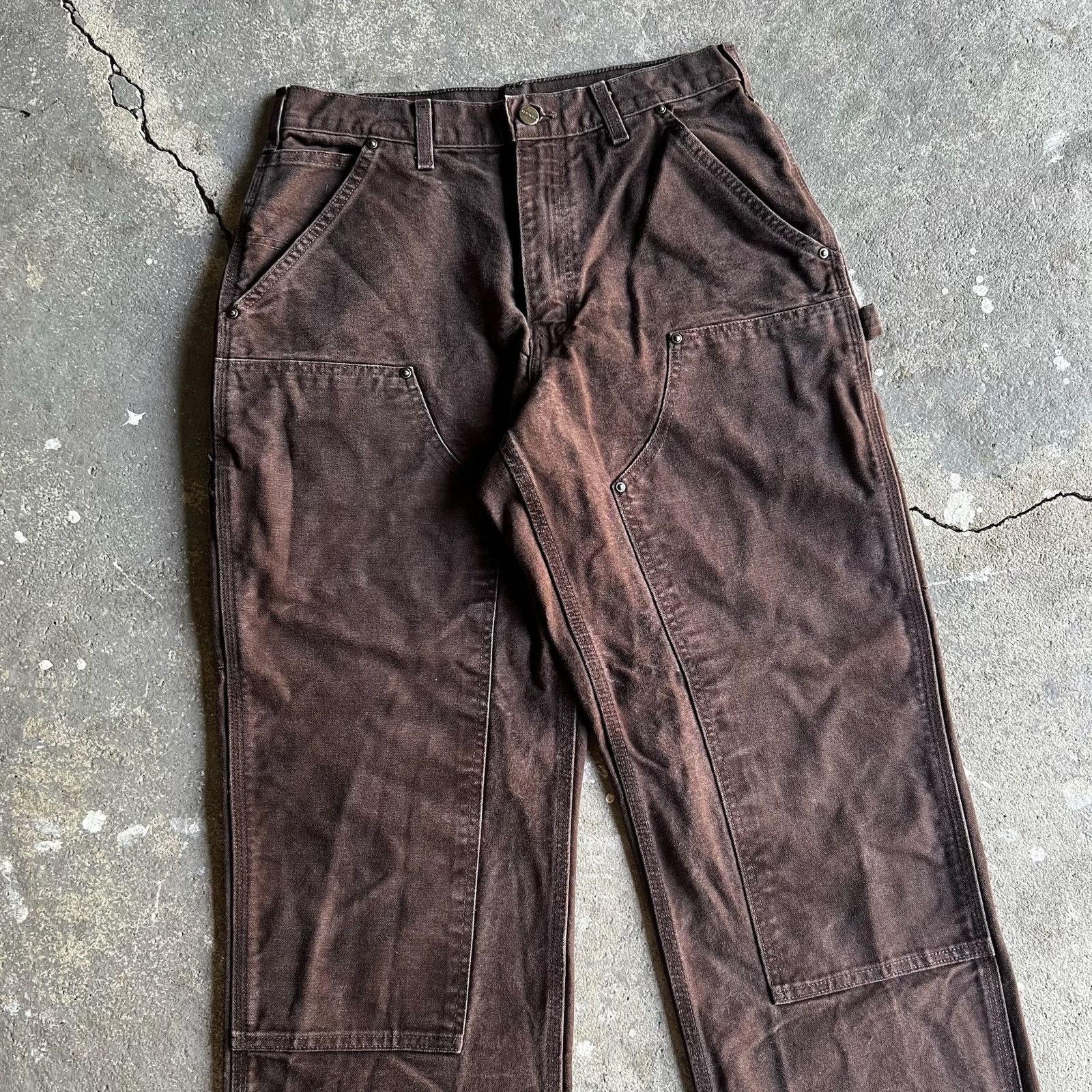Carhartt × Vintage Carhartt brown double knee work wear carpenter pants Size US 30 / EU 46 - 2 Thumbnail