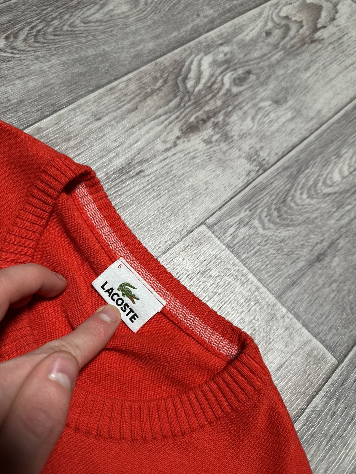 Lacoste × Vintage Vintage Lacoste Red Sweater Size US L / EU 52-54 / 3 - 4 Thumbnail