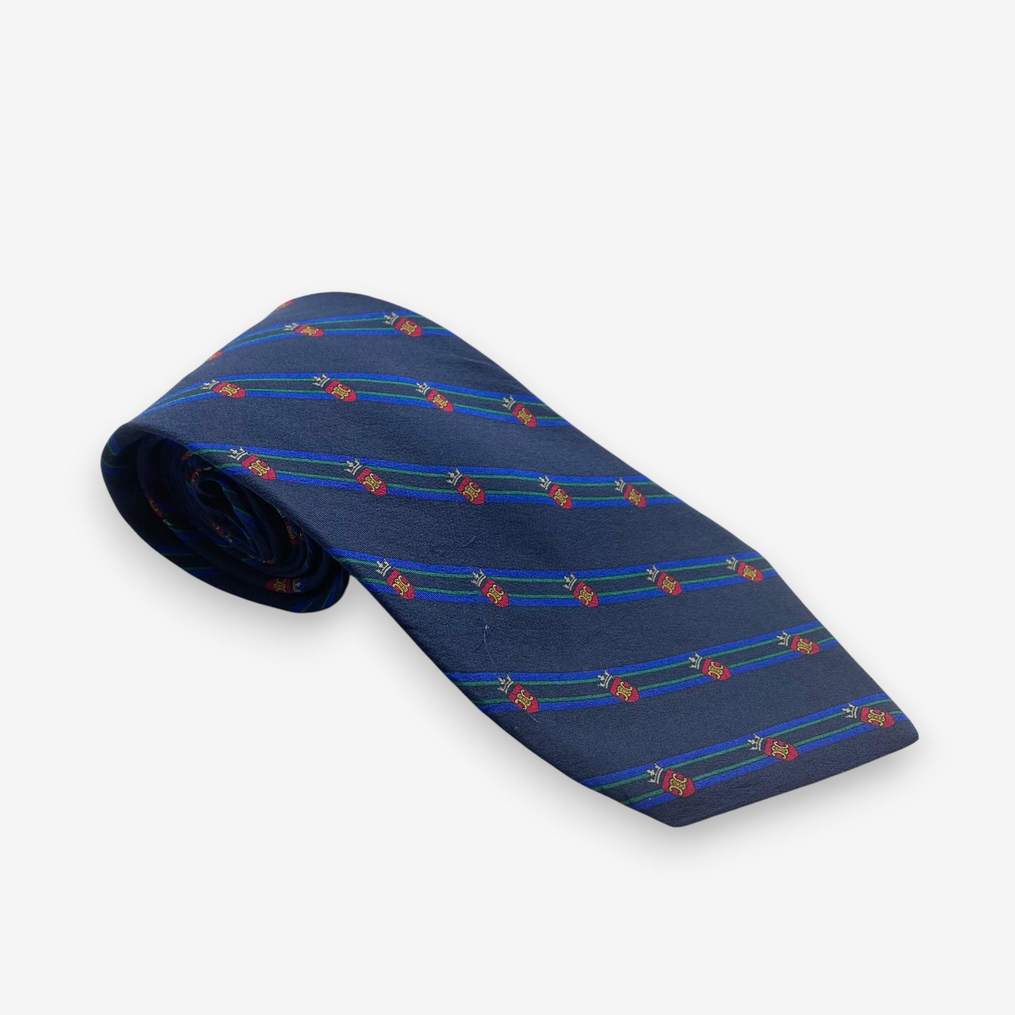 Celine Vintage Celine SILK Necktie Cravate Pure Silk Neck Tie Size ONE SIZE - 1 Thumbnail