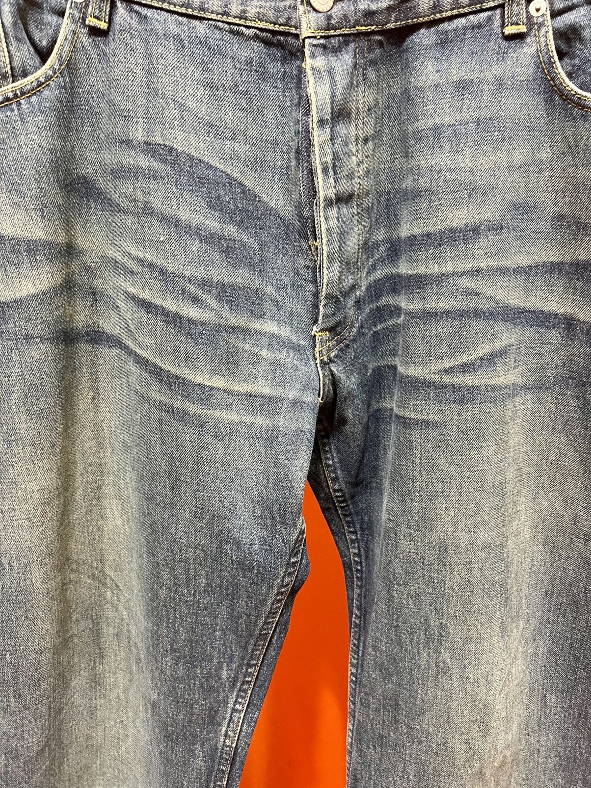 Helmut Lang HELMUT LANG ARCHIVE dirty oiled jeans, size 42 Size US 42 / EU 58 - 3 Thumbnail