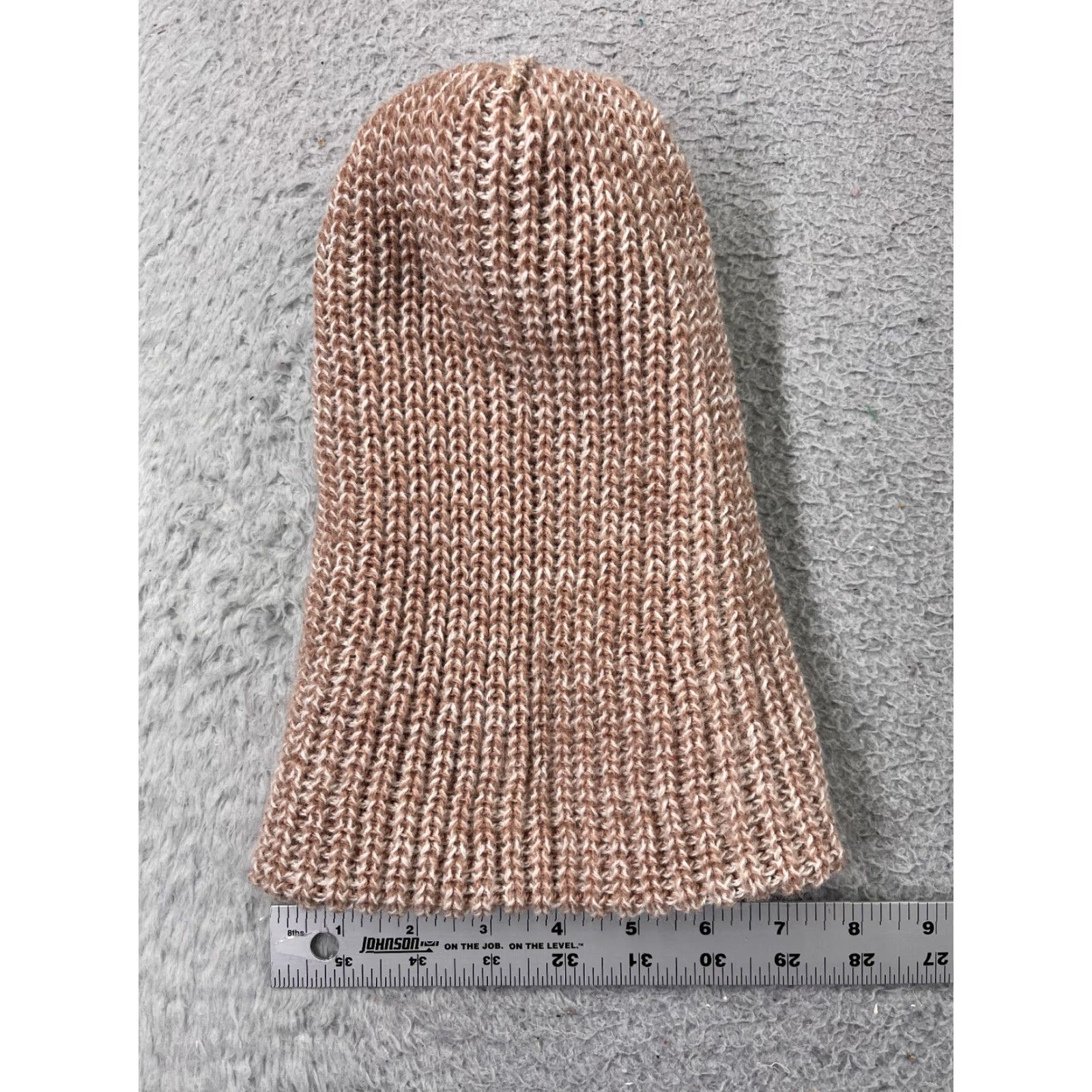 Vintage Beanie Toque Adult One Size Pink White Knit Acrylic Blend Snow Winter Ski Beanie Toque Adult One Size Pink White Knit Acrylic Blend Snow Winter Ski Size ONE SIZE - 3 Thumbnail