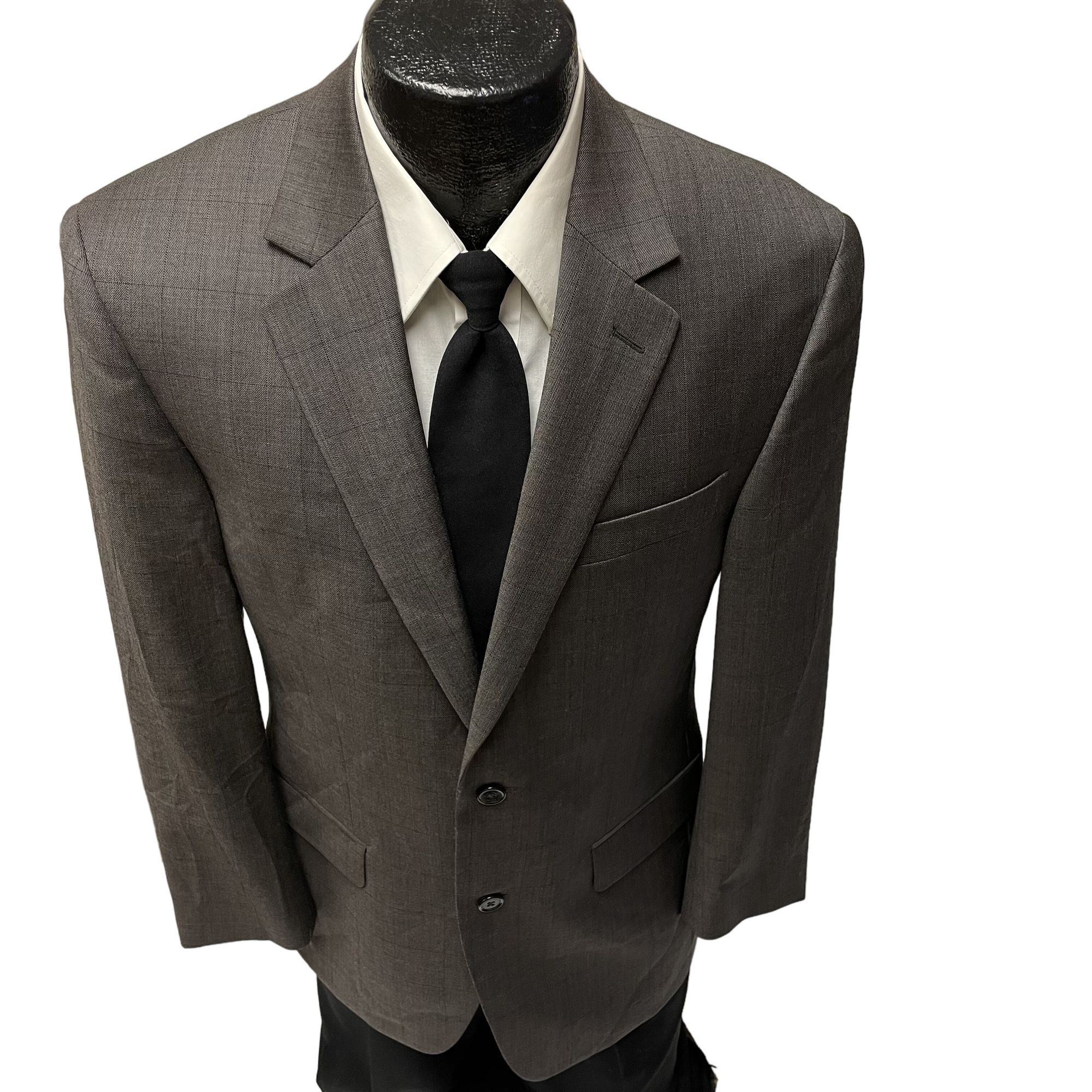 NEW Michael Kors Men's Charcoal Sport Coat Brown Overcheck J