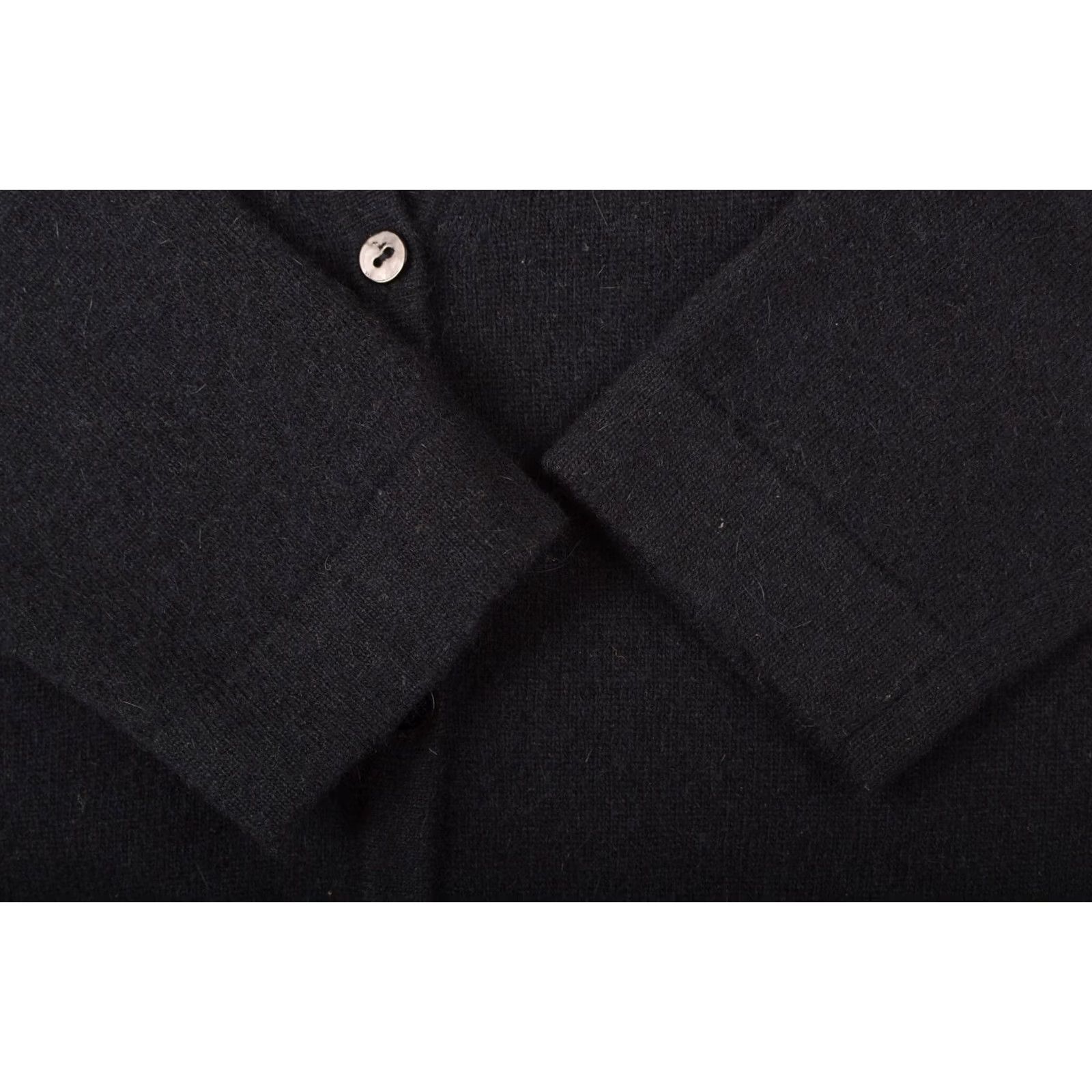 Vintage Purdey Cardigan Sweater W's Dark Navy Size S, Lambswool Angora Blend, 70% Lambswool 20% Angora 10% Polyamide, CP1966B, Blue, Women's Cardigan, Size S Size S / US 4 / IT 40 - 4 Thumbnail