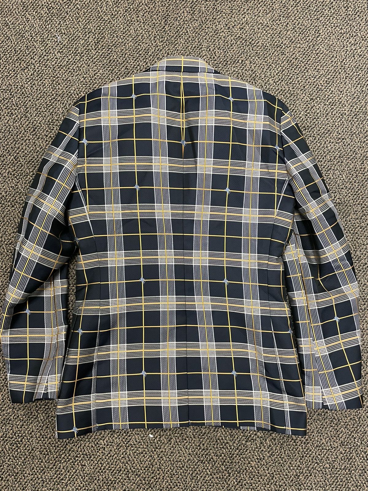 Burberry Knight Embroidered Check Blazer Size M / US 6-8 / IT 42-44 - 10 Thumbnail