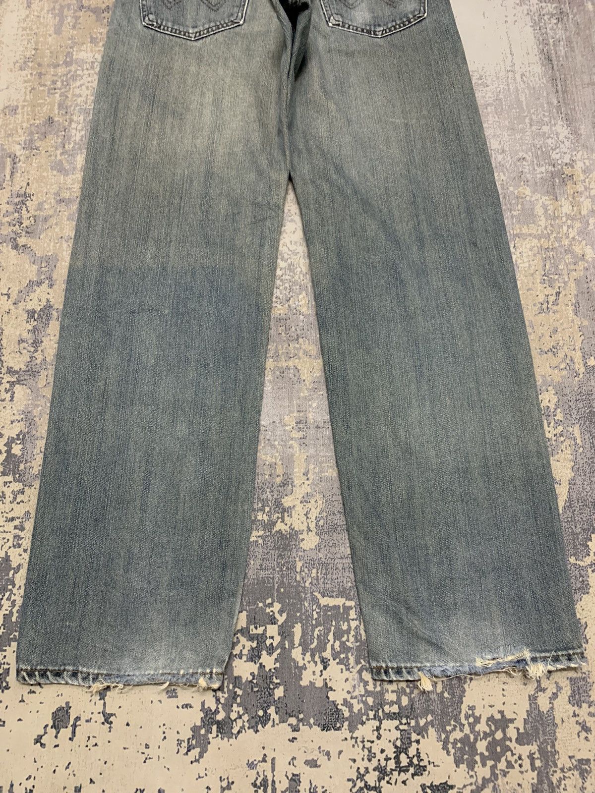 Edwin Edwin 503 Rusty Fade Distressed Straight Leg Denim Size US 30 / EU 46 - 15 Thumbnail