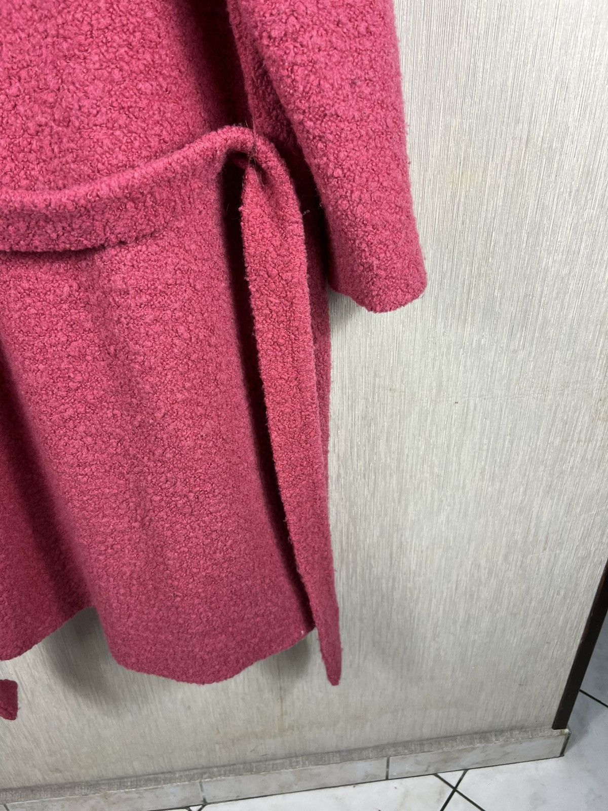 Ganni Ganni programme teddy long tied coat sherpa wool nylon pink Size M / US 6-8 / IT 42-44 - 21 Thumbnail