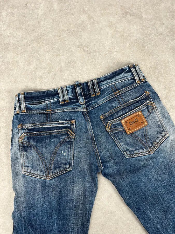 Dolce & Gabbana 2000s Dolce & Gabbana Blue Denim Washed Slim Jeans Size US 31 - 8 Thumbnail
