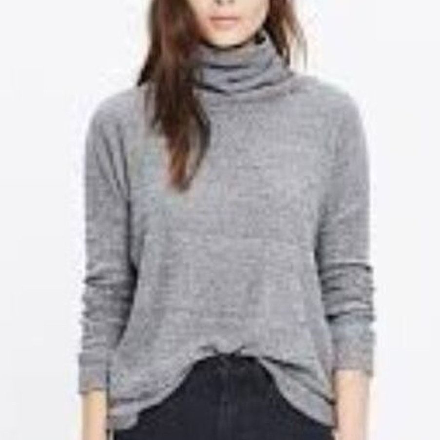 Madewell Madewell Womens Silk Cotton Turtleneck Size S Minimalist Size S / US 4 / IT 40 - 1 Thumbnail