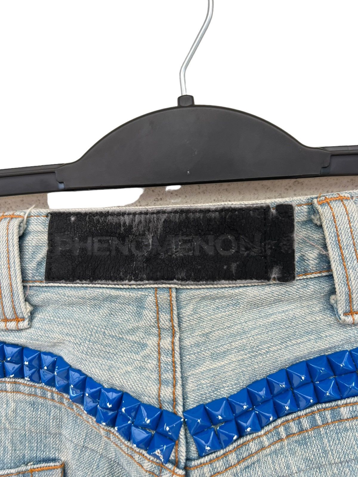PHENOMENON PHENOMENON Japan Blue Studded Rips Ripped Baggy Denim Jeans Size US 36 / EU 52 - 20 Thumbnail