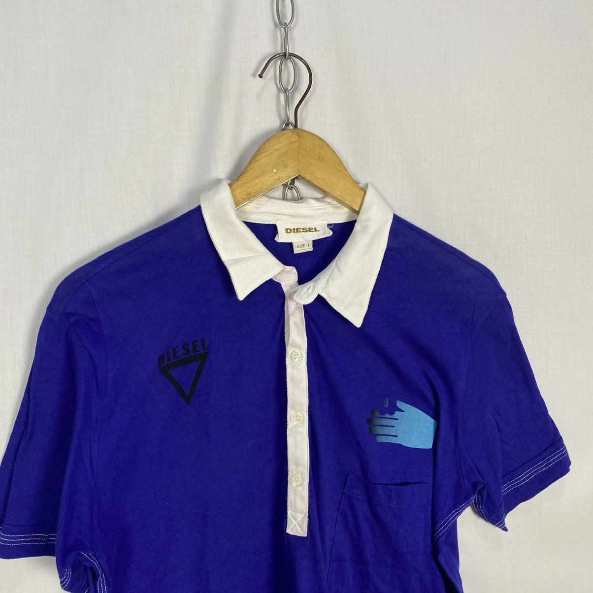 Diesel Diesel Alchemist Vintage Poloshirt Blue Size L / US 10 / IT 46 - 3 Thumbnail