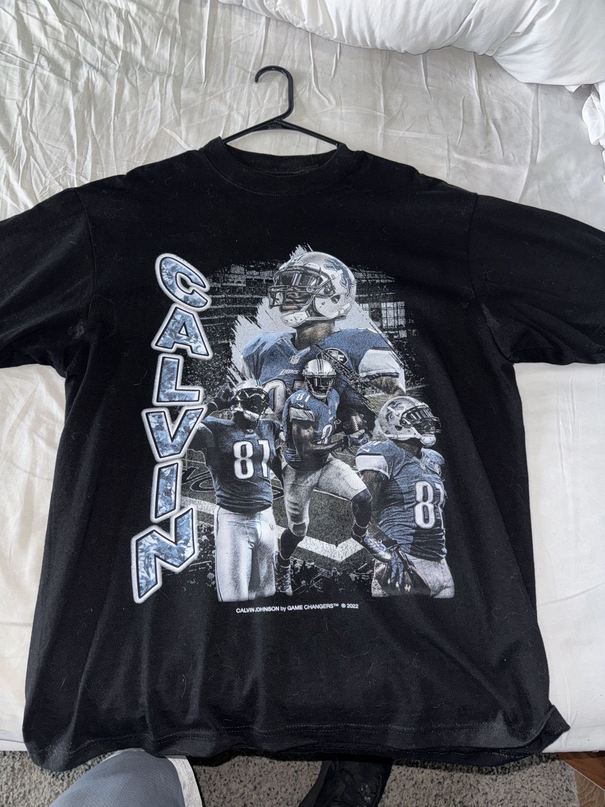 NFL Detriot Lions Calvin Johnson Nostalgia Vintage T-Shirt Size US L / EU 52-54 / 3 - 1 Preview