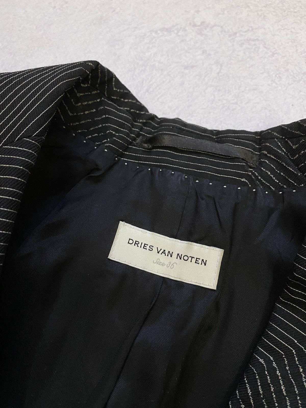 Dries Van Noten Dries Van Noten Black Geometric Print Blazer Size 36 Size XS / US 0-2 / IT 36-38 - 8 Thumbnail