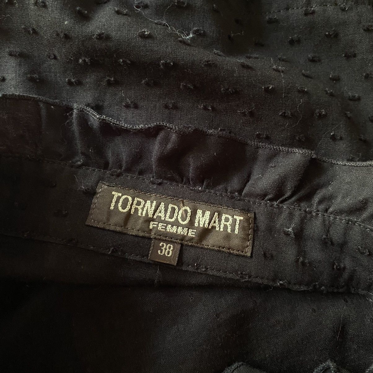 Tornado Mart TORNADO MART Y2K Black Mandarin Lace Blouse Size XS / US 0-2 / IT 36-38 - 7 Thumbnail