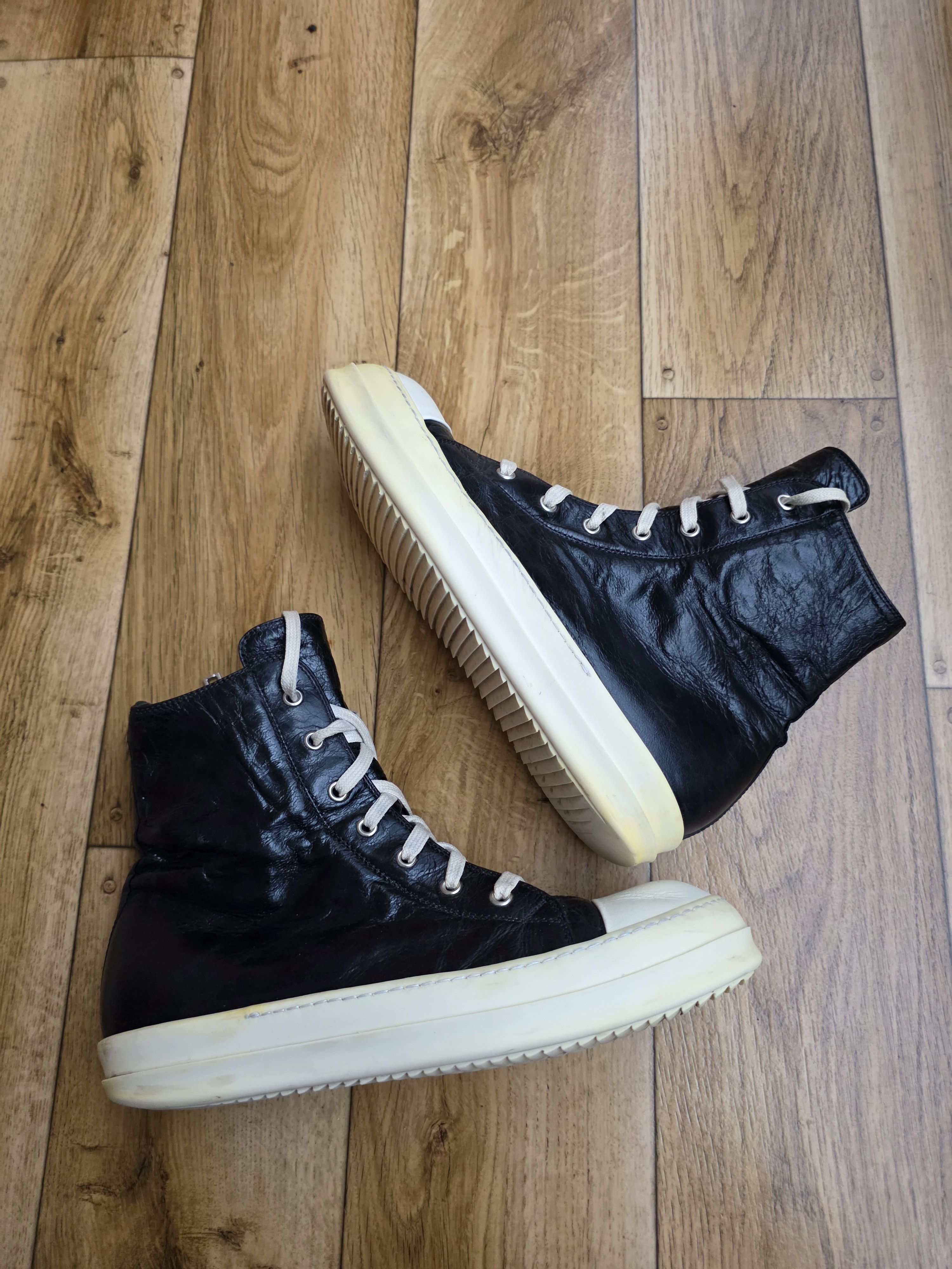 Rick Owens Rick Owens Cracked Effect Mainline Ramones Size US 9 / EU 42 - 4 Thumbnail