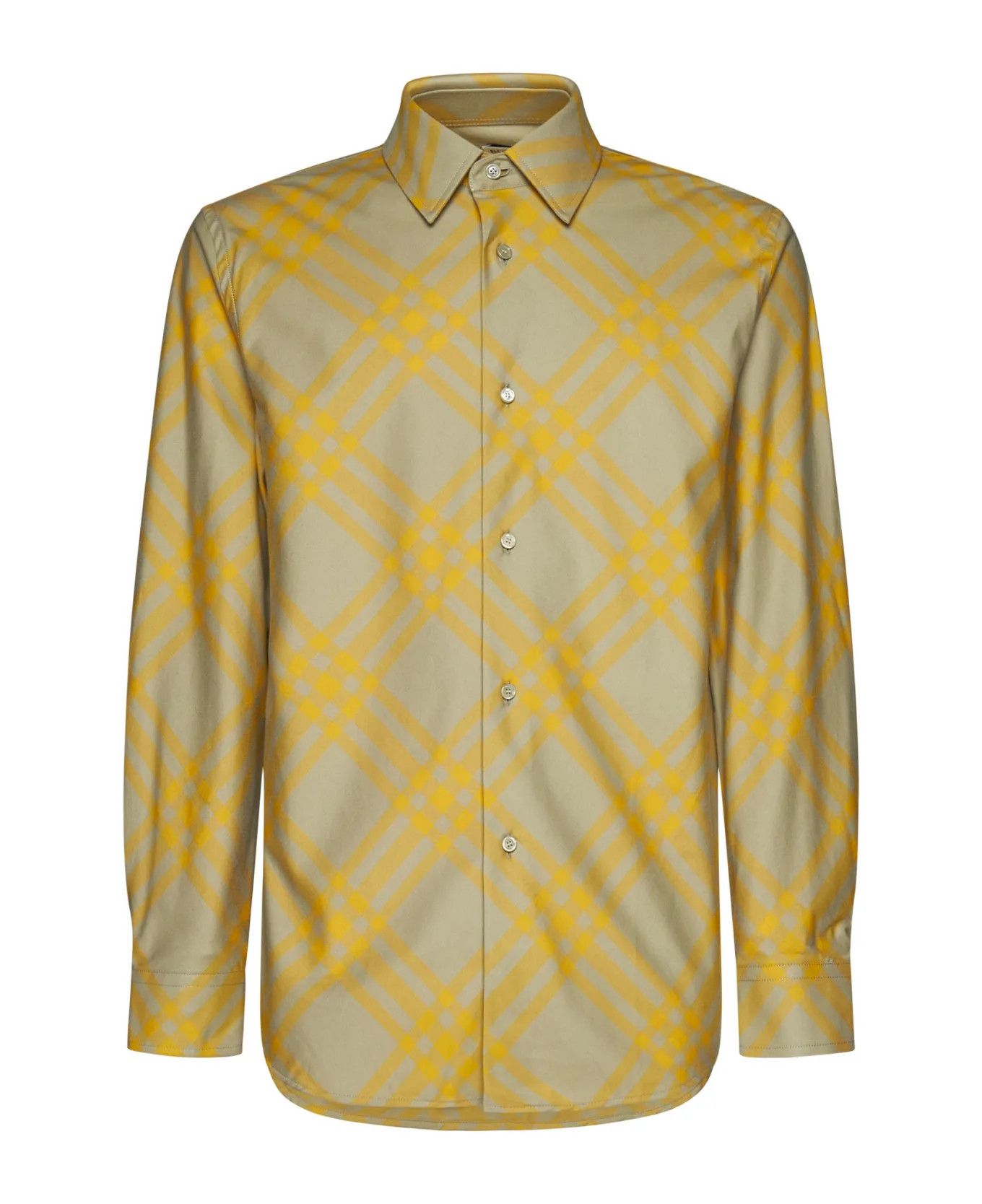 Burberry o1y0426 Checked Shirt in Beige/Yellow Size US S / EU 44-46 / 1 - 1 Thumbnail