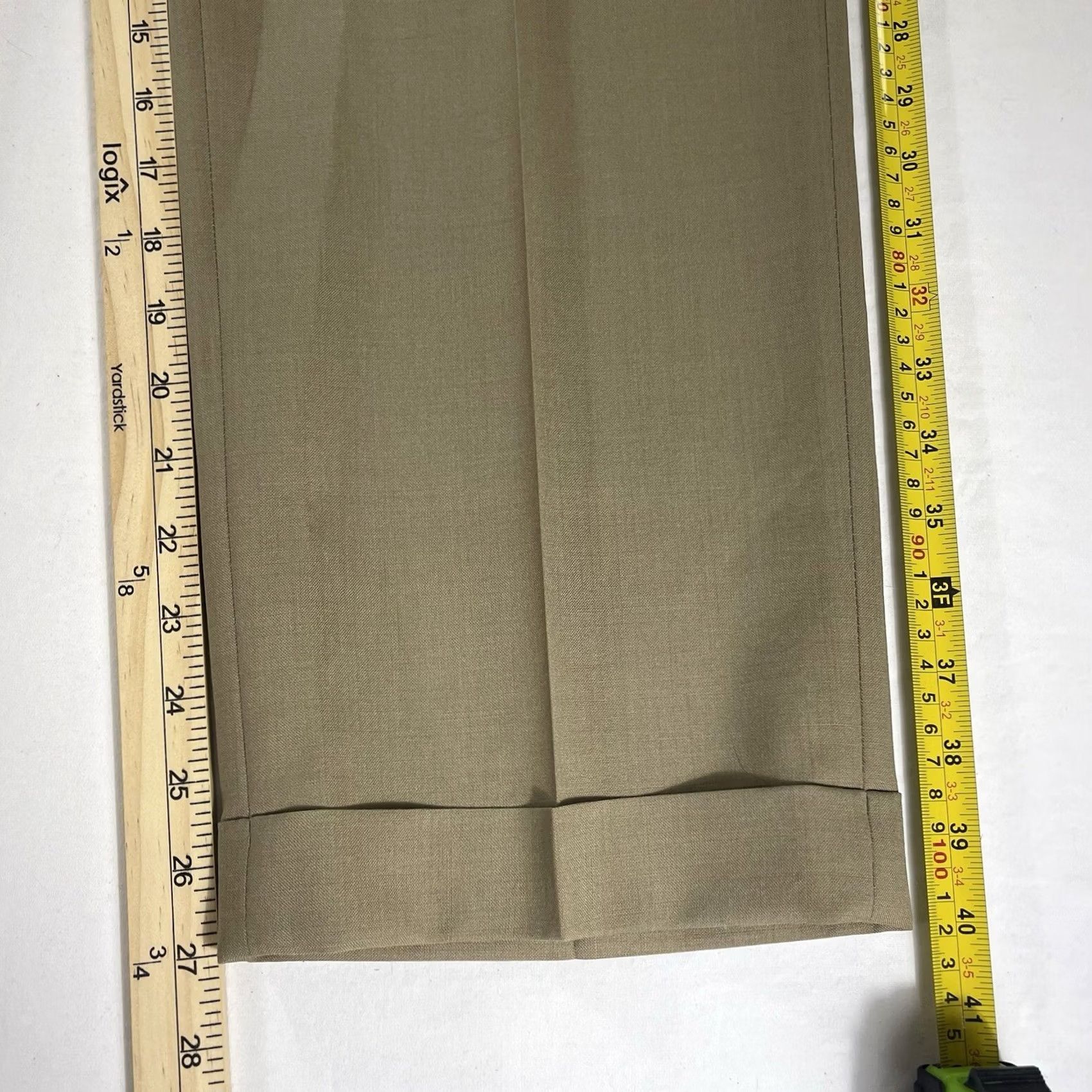 Ralph Lauren NWT Ralph Lauren Mens Dress Pants TOTAL COMFORT 100% WOOL Khaki Tan Cuffed Pants 34x30 Beige Wool Regular Mens Size US 34 / EU 50 - 3 Thumbnail