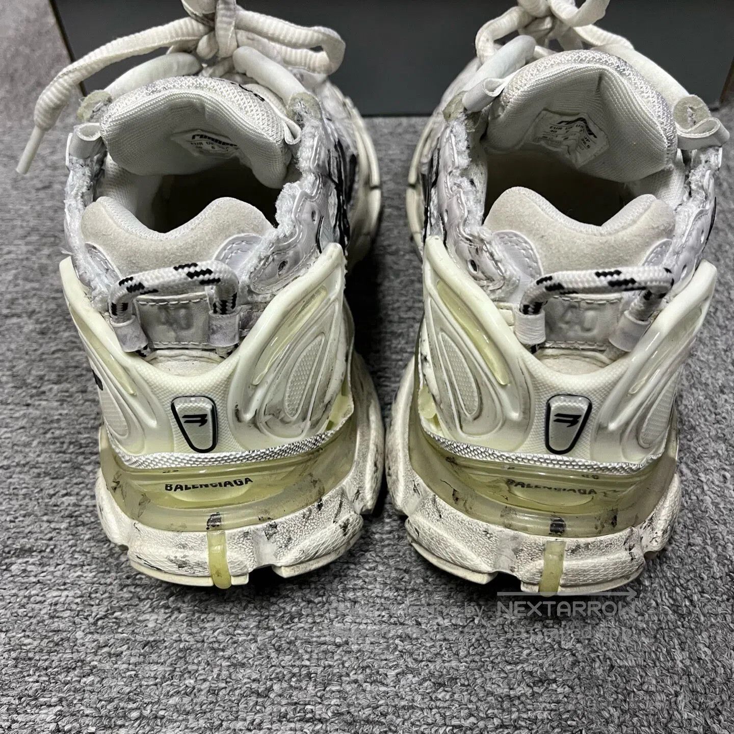 Balenciaga Balenciaga Worn-out style laced low-top sneakers| Size US 7 / EU 40 - 4 Thumbnail