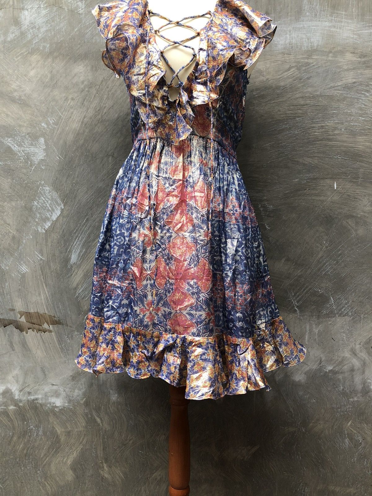 Hemant & Nandita Hemant & Nandita Women Midi Dress Size XS / US 0-2 / IT 36-38 - 3 Thumbnail