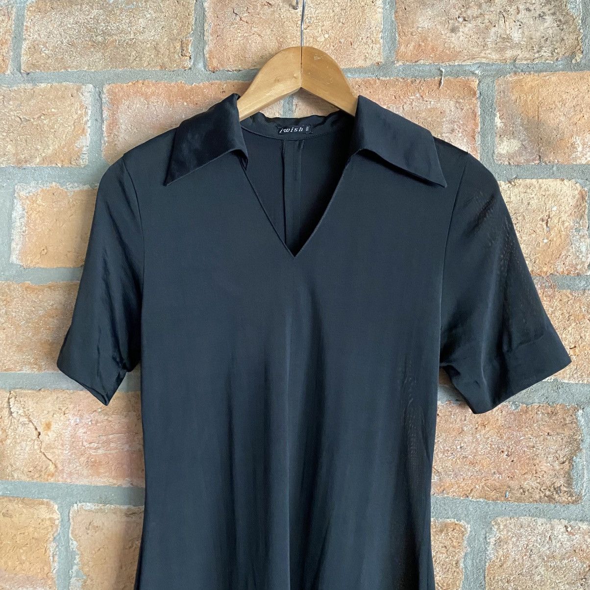 Yohji Yamamoto IWISH Black Collared Midi Shirt Dress Size S / US 4 / IT 40 - 19 Thumbnail