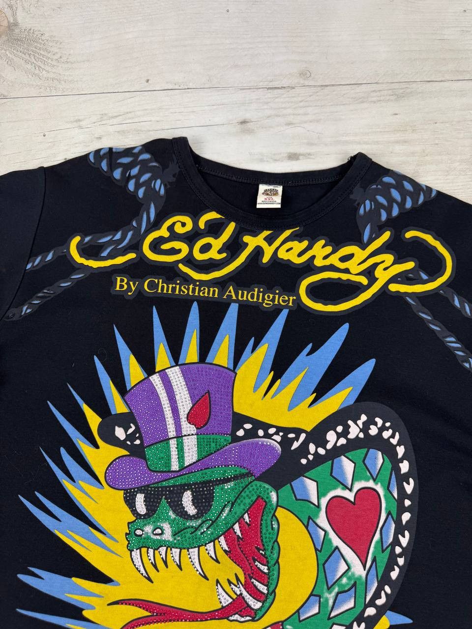 Christian Audigier Ed Hardy By Christian Audigier Live And Rock T Shirt Size US XXL / EU 58 / 5 - 4 Thumbnail