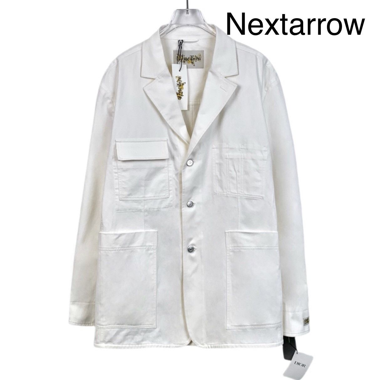 Dior Dior x Denim Tears collaboration white breasted suit jacket Size 52S - 1 Thumbnail