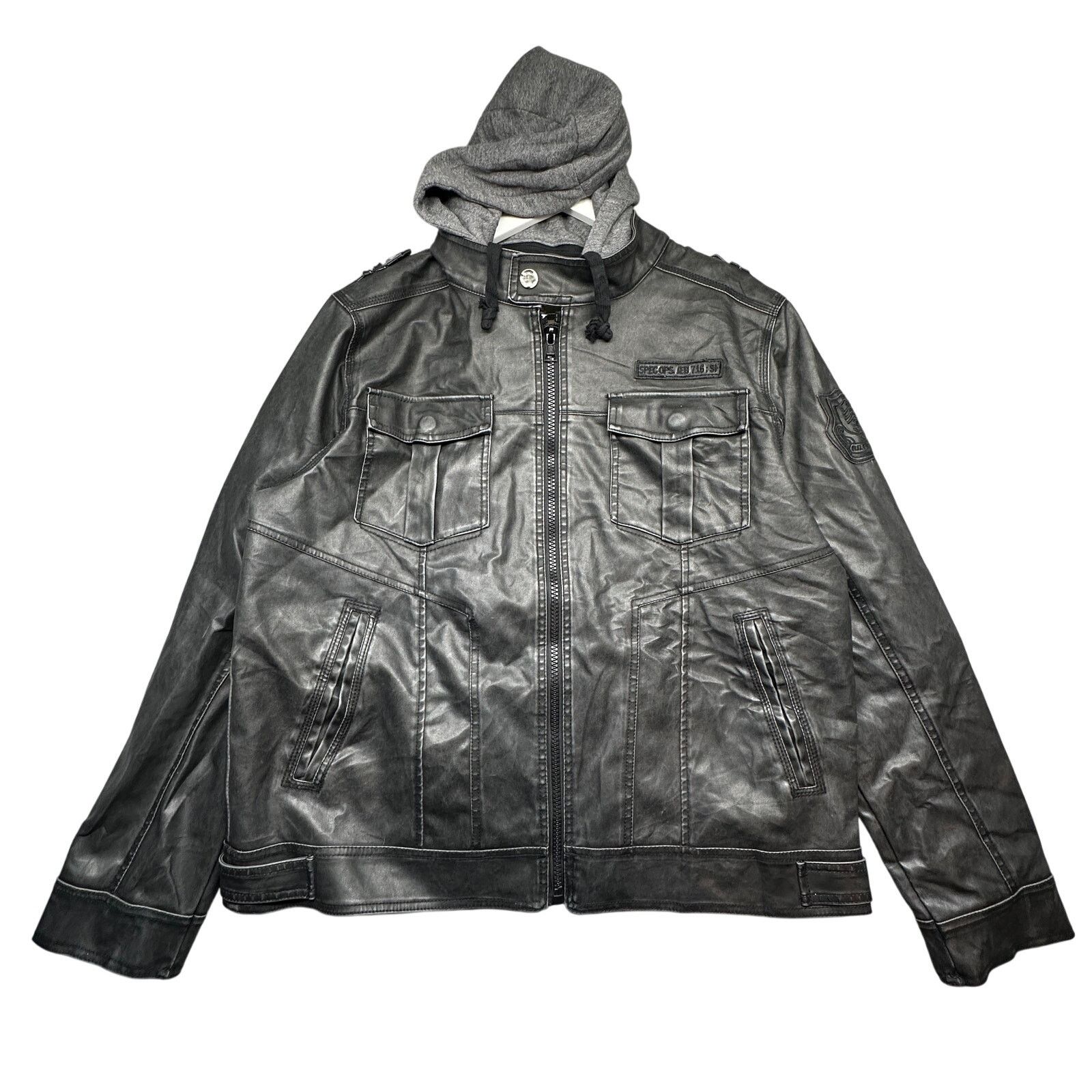 BKE BKE Faux Leather Jacket XL Lined Full Zip Biker Motorcycle Size US XL / EU 56 / 4 - 1 Thumbnail