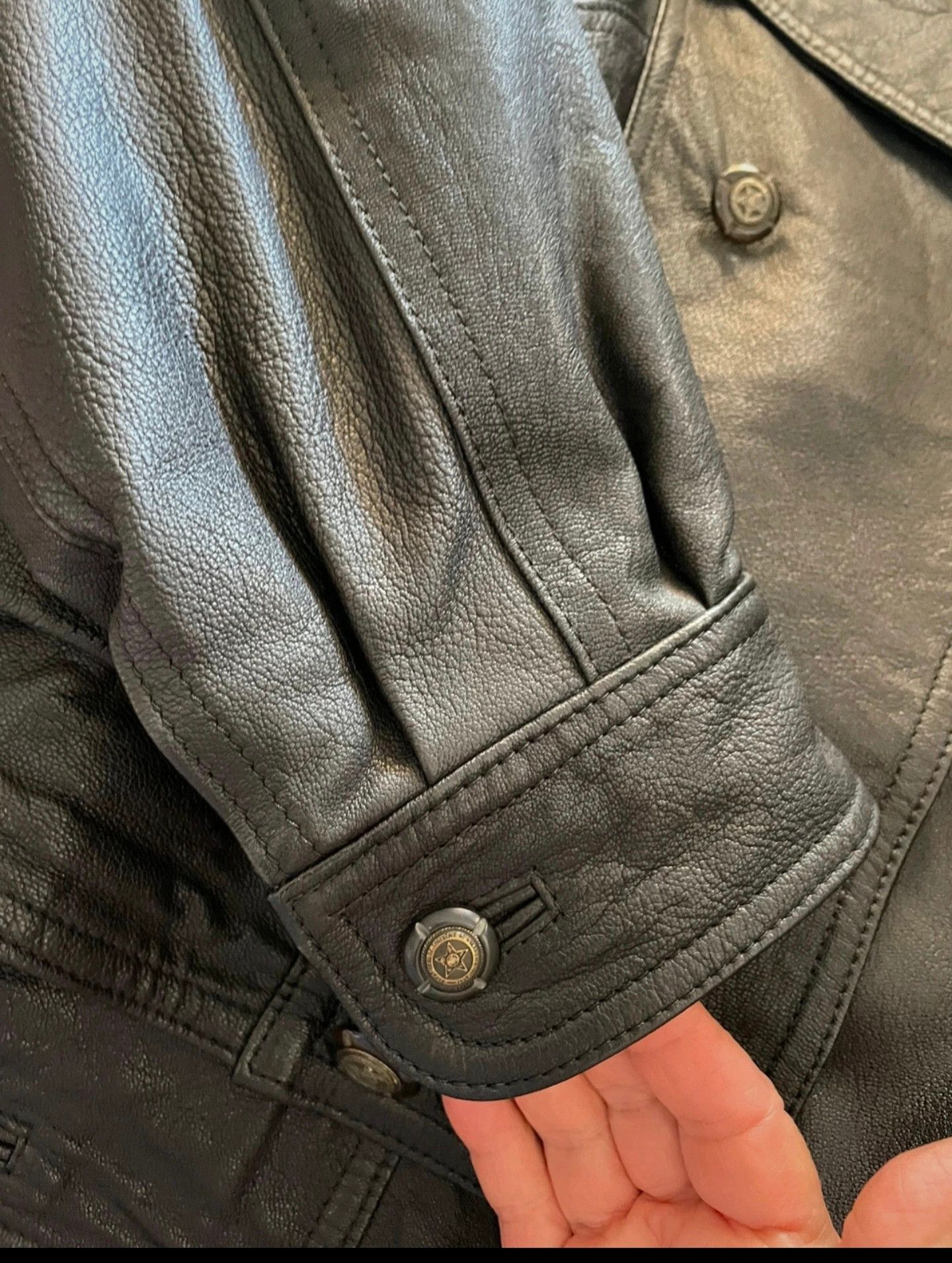 Vera Pelle Marco Pierguidi – Vintage Black Leather Jacket- RARE Size US M / EU 48-50 / 2 - 3 Thumbnail