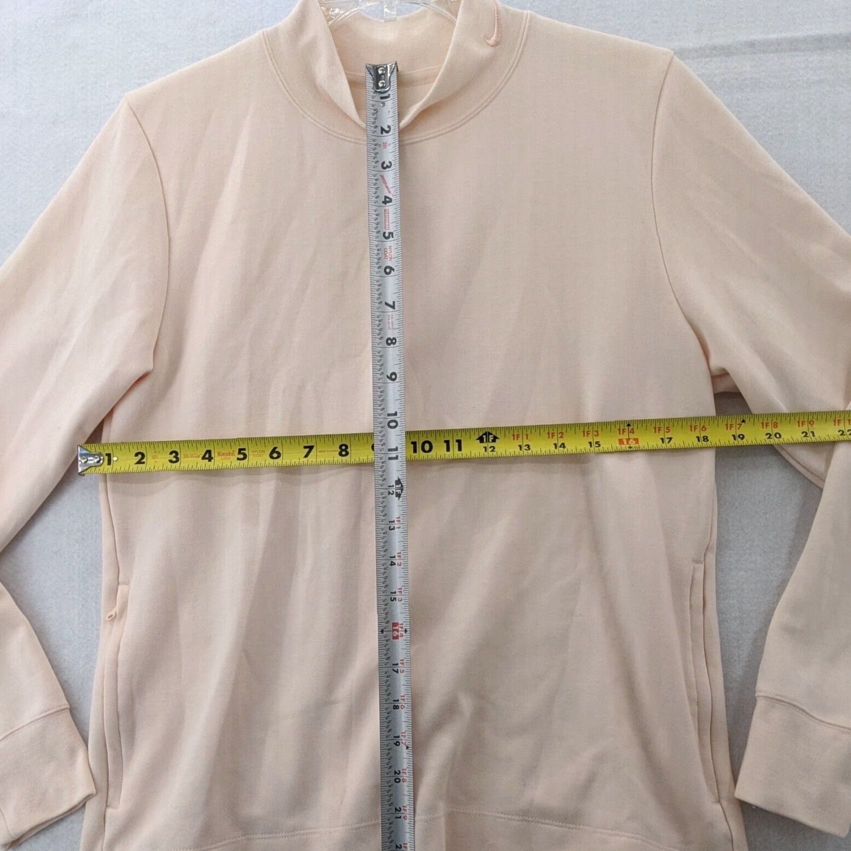 Nike Nike Dri-Fit Medium Back Zip Women Loose Pullover UPF 40 Peach Size M / US 6-8 / IT 42-44 - 3 Thumbnail